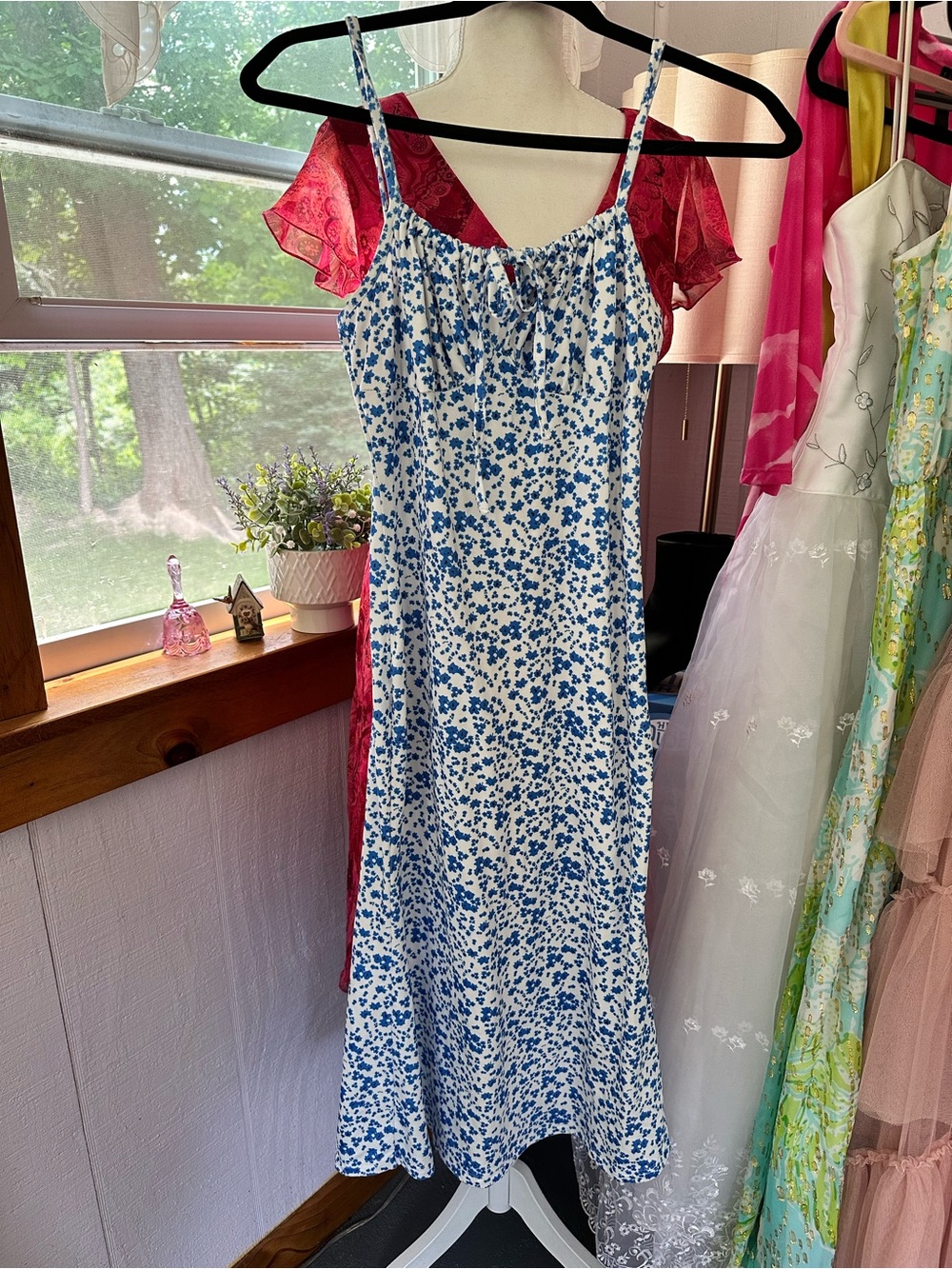 Blue Floral Slip Dress